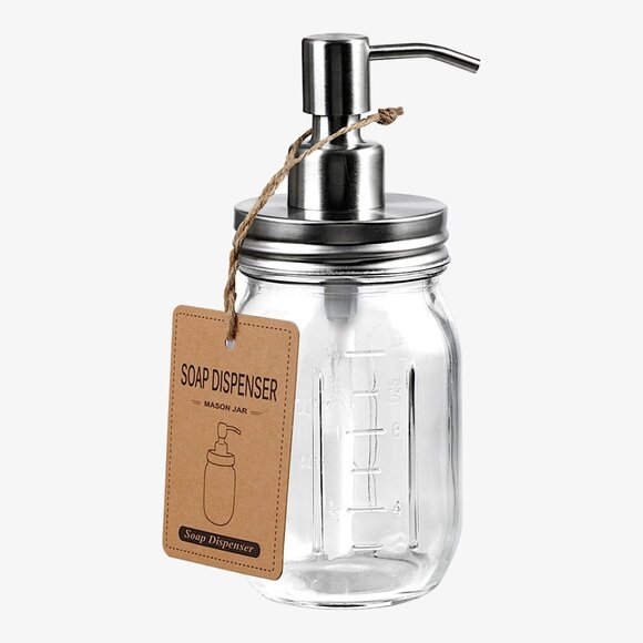 Mason Jar Soap Dispensers, 16oz, 2pk - Picture 2 of 3